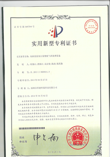 高浓度恶臭污染物废气的处理设备